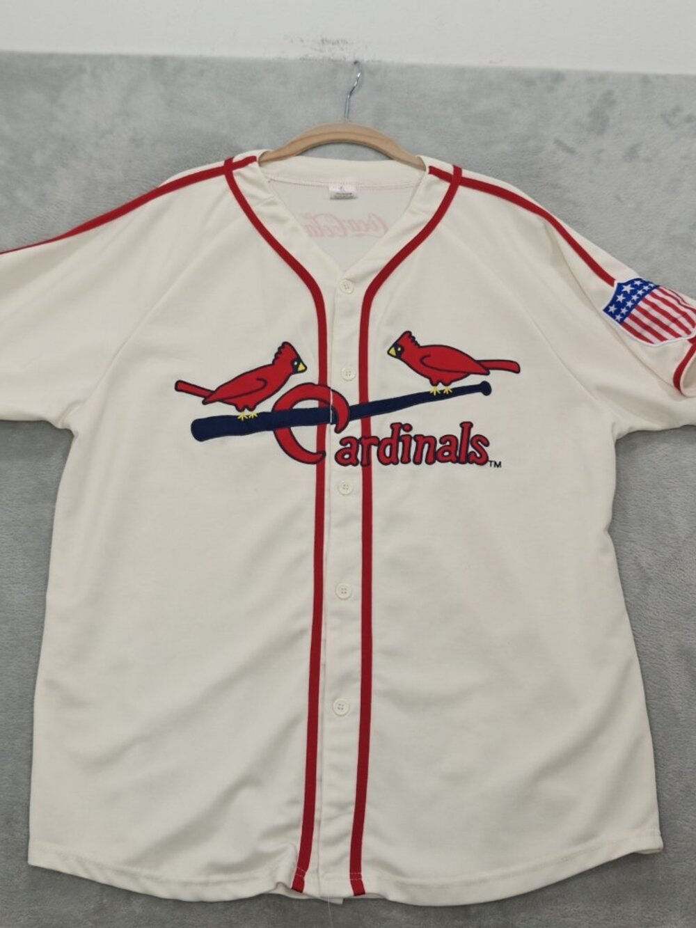 St Louis Cardinals Jersey Mens Extra Large Off White MLB Coca Cola